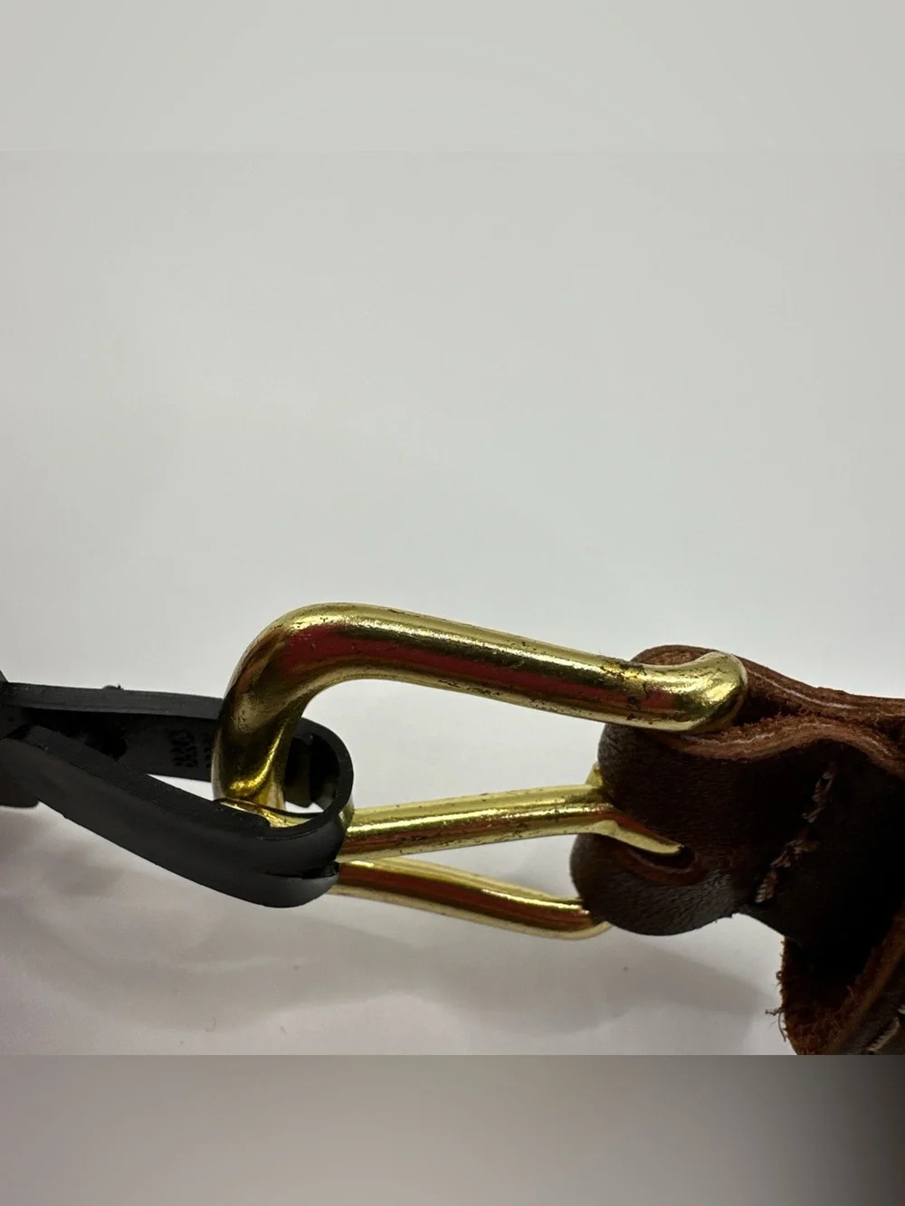 Preston Leather Gecko Navy Belt Solid Brass Buckle Kids Size 20 Made in USA